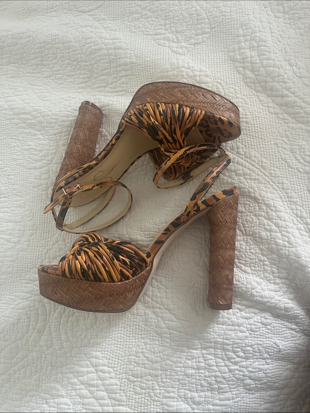 3/$30 Leopard Print Strappy Heels